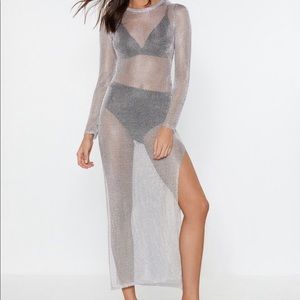 NWT Nasty Disco Silver Dress